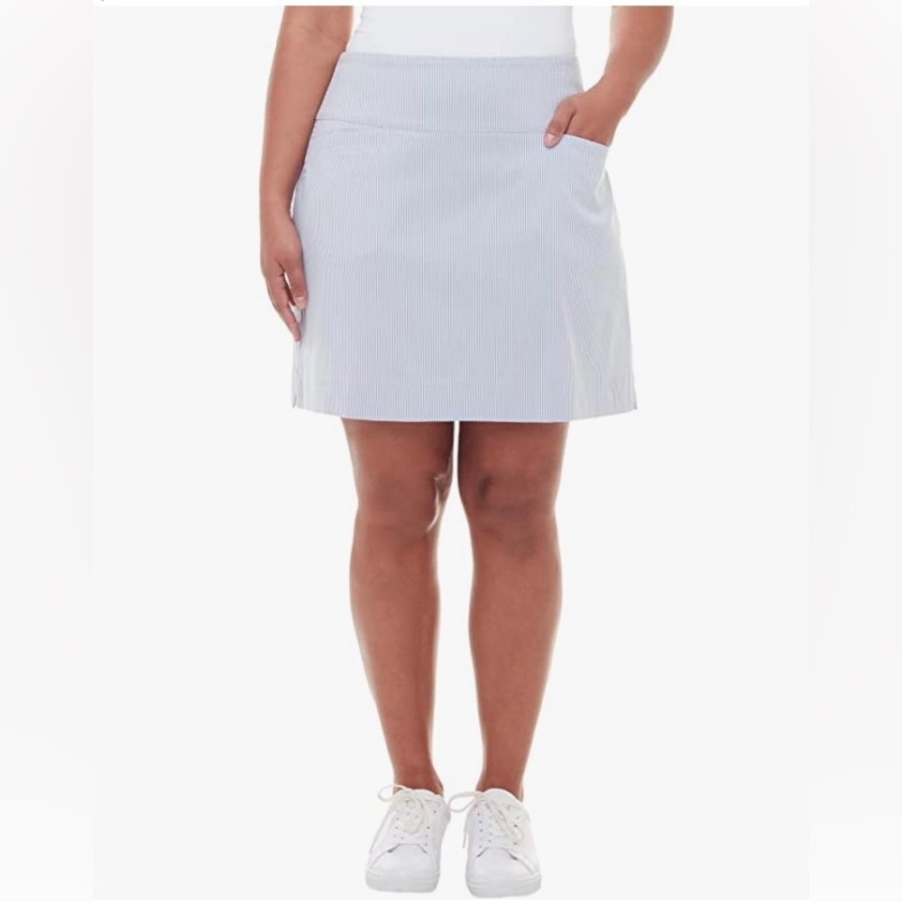 SC&CO Activewear Women’s Blue Stripe Comfortable Stretch Skort